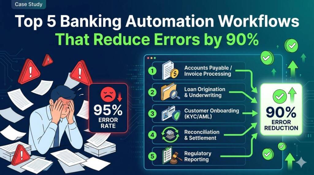 Top 5 Banking Automation Workflows That Reduce Errors by 90%